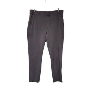 Duluth Trading Co XL NoGA Naturale Cotton Slim Leg Ankle Chino Womens Dark Gray